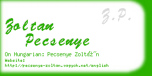 zoltan pecsenye business card